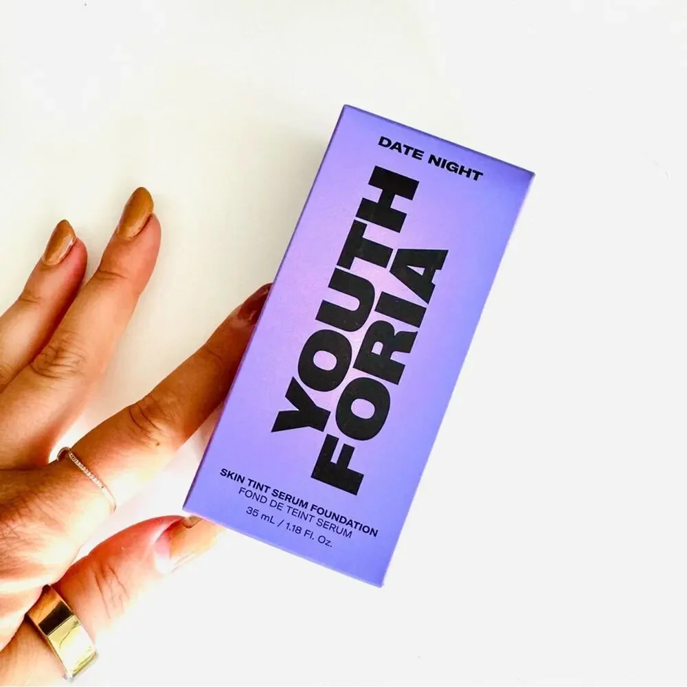 NEW YOUTH FORIA Date Night Liquid 345 Skin Care Serum $58 Foundation Face Makeup